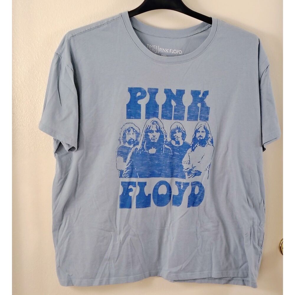 Time and Tru Graphic Band Tee Shirt Pink Floyd Women's size xxxl 22 Blue